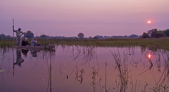 Sunrise on the Okavango Delta, Botswana