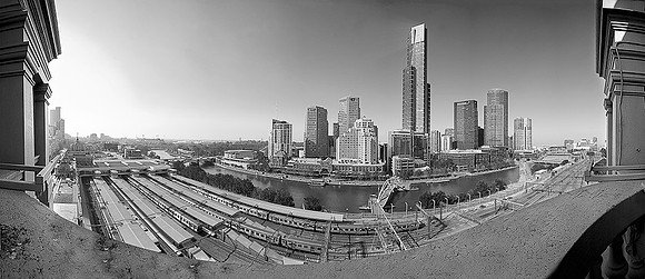 Southbank viewed from Clock Tower of Flinders Street Station
