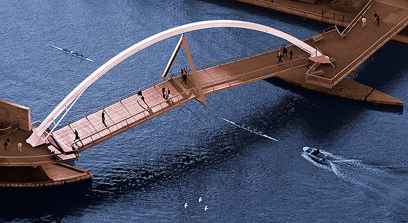 Footbridge over Yarra River at South Bank